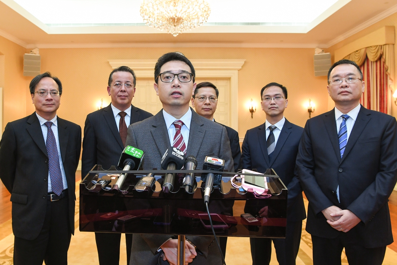 Members of Electoral Affairs Commission meet the press.