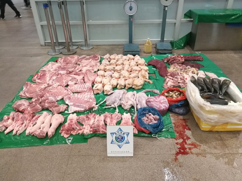 緝獲未經檢疫鮮活食品二百多公斤