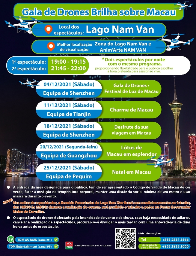 Infografia da “Gala de Drones Brilha sobre Macau”
