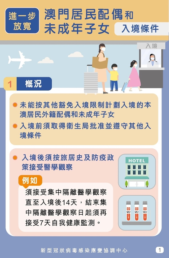 進一步放寬澳門居民的配偶和未成年子女入境條件01