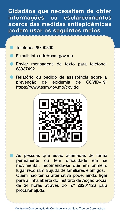 consulta de informações ou apoio ao público através de quatro plataformas
