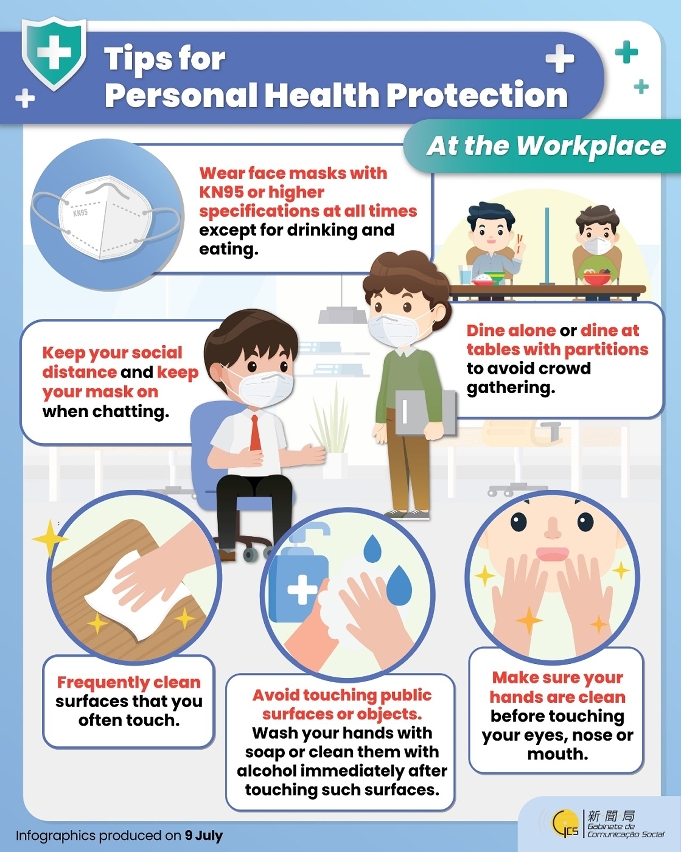 Tips for Personal Health Protection – At the Workplace