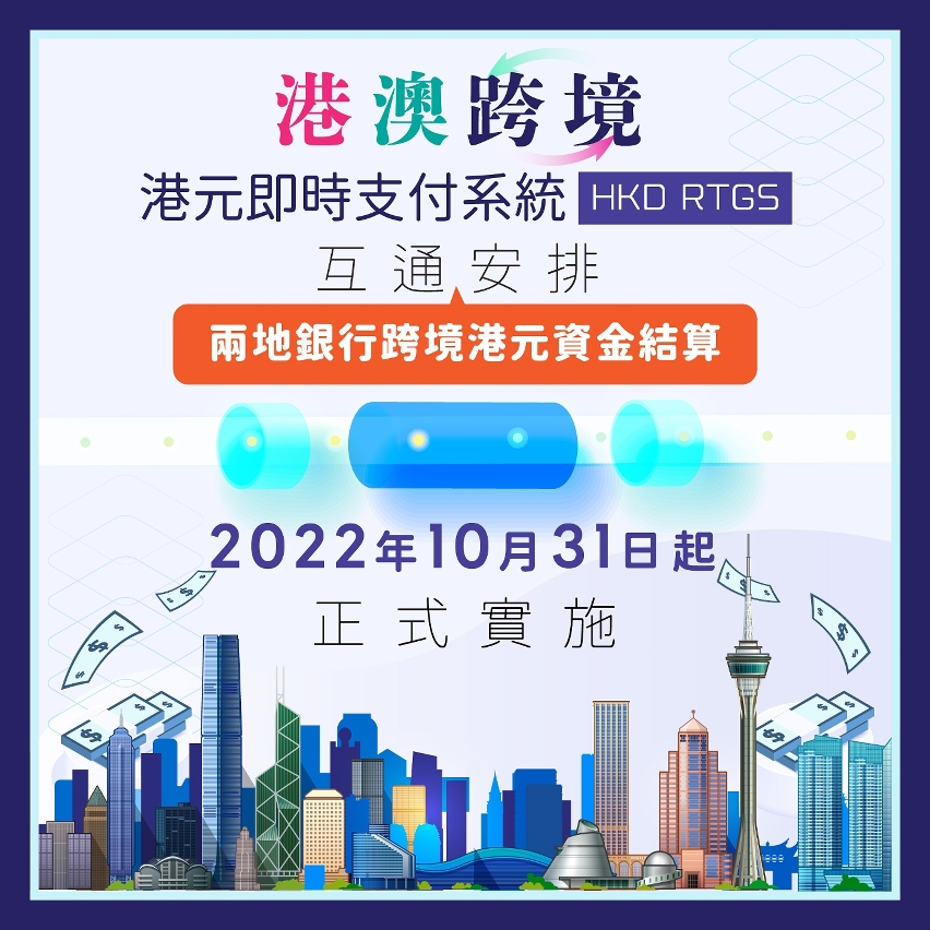 港澳跨境港元即時支付系統互通安排今（31）日起實施