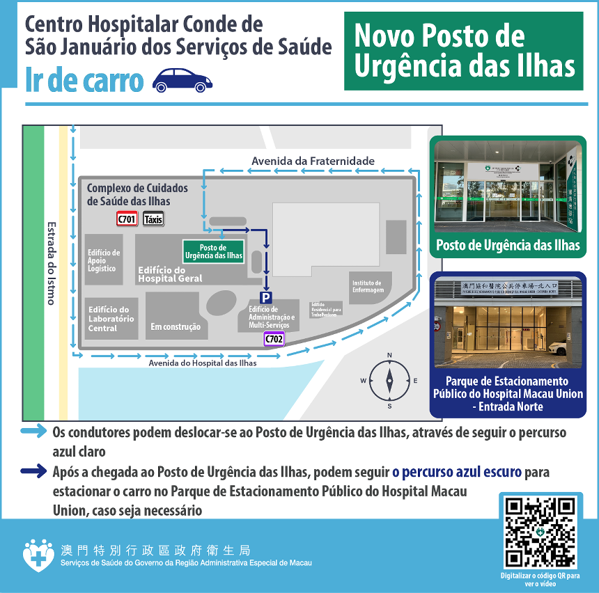 Conduzir atá ao novo Posto de Urgência das Ilhas