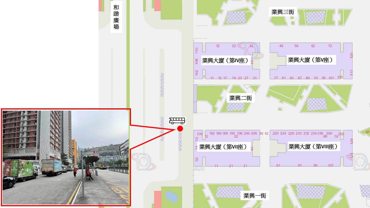 捐血車停泊點示意圖1