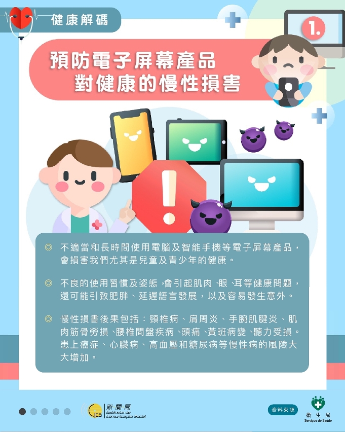 預防電子屏幕產品對健康的慢性損害 1