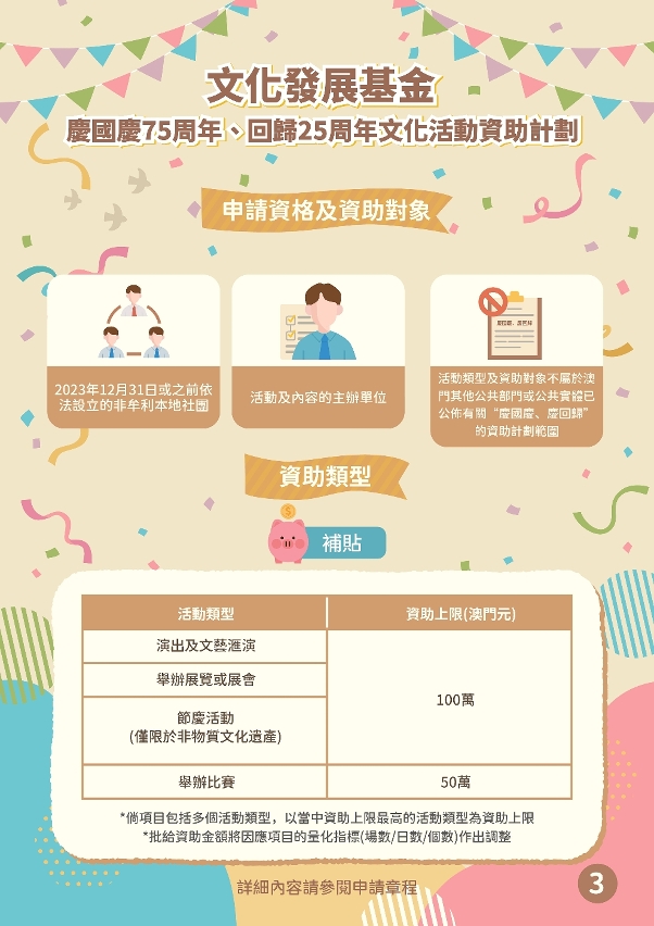 慶國慶75周年、回歸25周年文化活動資助計劃 (3)