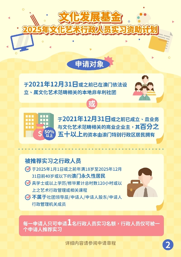 2025年文化艺术行政人员实习资助计划 (2)
