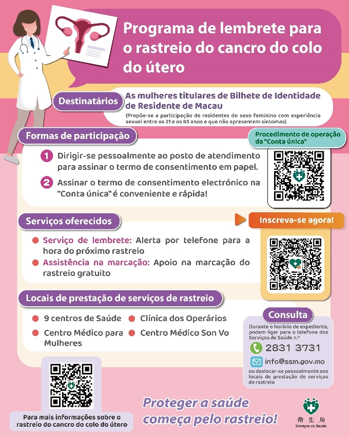 Programa de lembrete para o rastreio do cancro do colo do útero