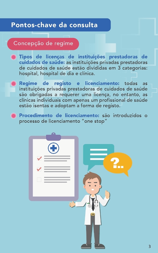 Infografia de consulta pública - «Regime jurídico para o exercício de actividade das instituições privadas prestadoras de cuidados de saúde»