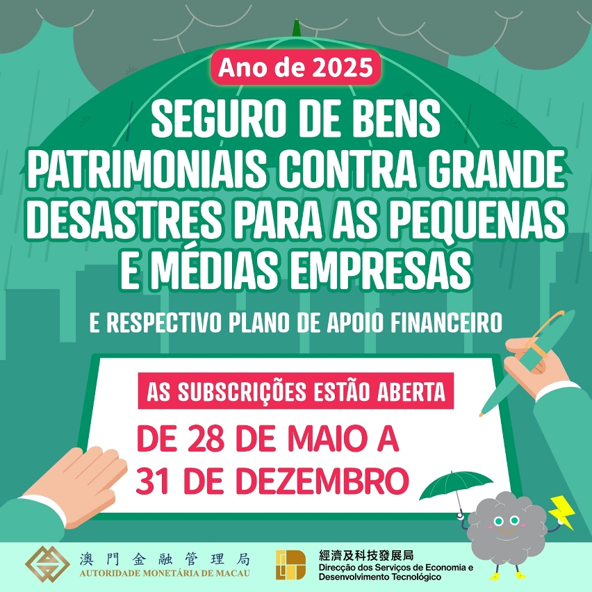 Seguro de bens patrimoniais contra grandes desastres para as pequenas e médias empresas e respectivo plano de apoio financeiro para o ano de 2025