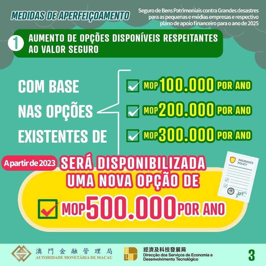 Seguro de bens patrimoniais contra grandes desastres para as pequenas e médias empresas e respectivo plano de apoio financeiro para o ano de 2025