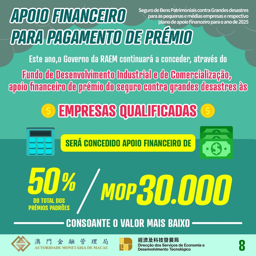 Seguro de bens patrimoniais contra grandes desastres para as pequenas e médias empresas e respectivo plano de apoio financeiro para o ano de 2025