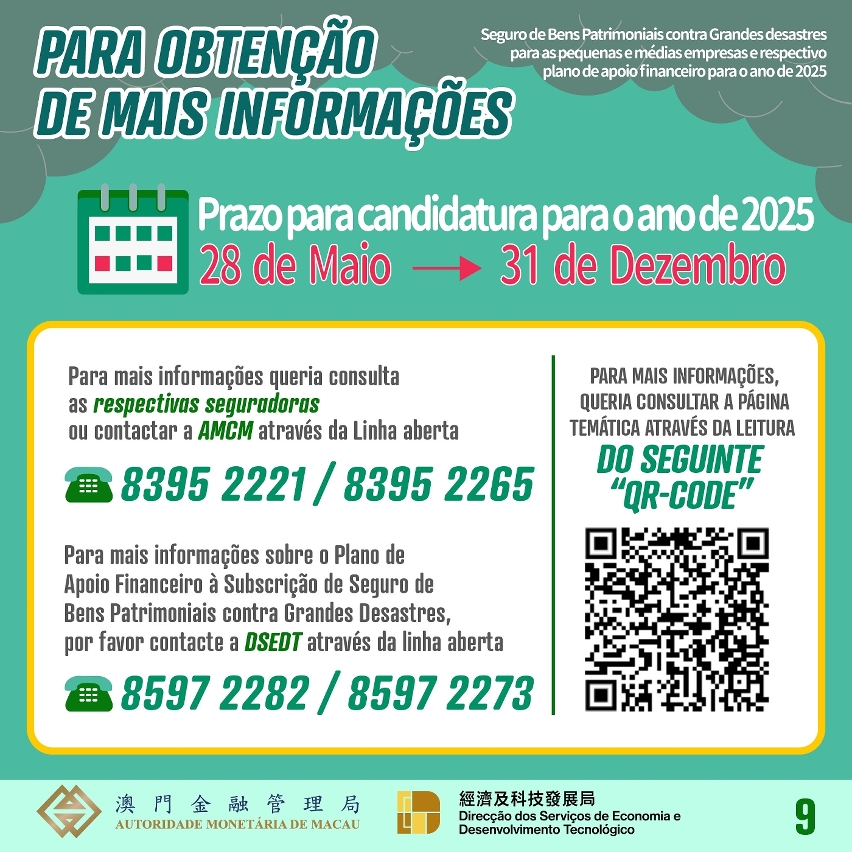 Seguro de bens patrimoniais contra grandes desastres para as pequenas e médias empresas e respectivo plano de apoio financeiro para o ano de 2025
