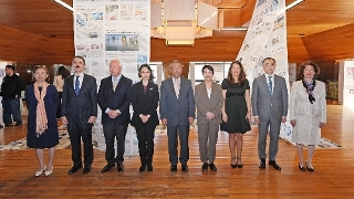Secretária para os Assuntos Sociais e Cultura, O Lam, preside à cerimónia de inauguração da exposição “Um Vislumbre da Cultura Chinesa”, organizada pelo Instituto Cultural em Lisboa, Portugal.