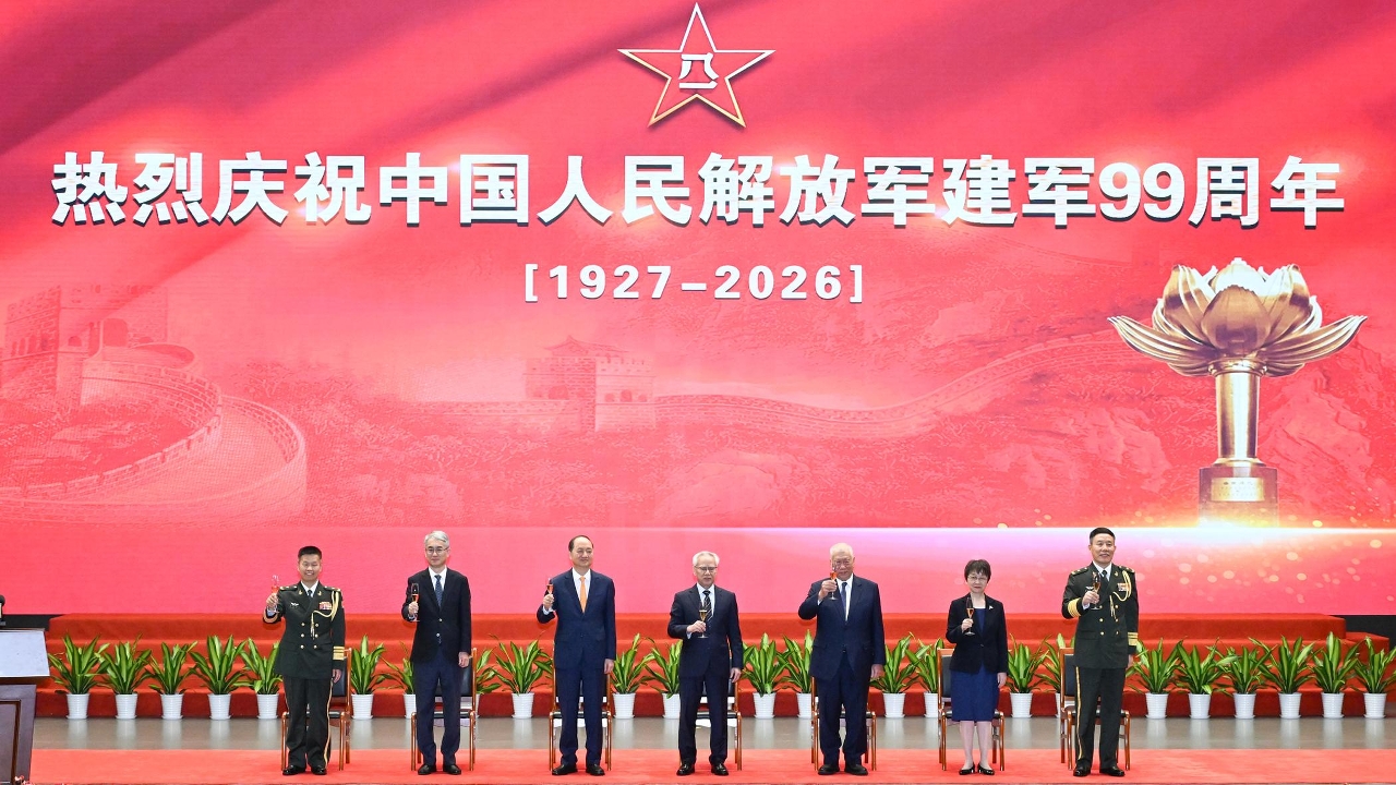 The Chief Executive, Mr Sam Hou Fai, attends an event held in Macao by the People's Liberation Army Macao Garrison to mark the 99th anniversary of the founding of the Chinese People's Liberation Army.