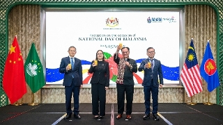 The Secretary for Economy and Finance, Ms Ng Wai Han, represents the Chief Executive at the "Malaysia National Day Reception" hosted in Macao by the Consulate General of Malaysia in Hong Kong.
