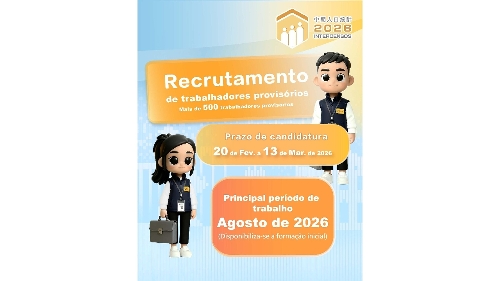 Estão abertas a partir de hoje as candidaturas para o recrutamento de trabalhadores provisórios dos Intercensos 2026