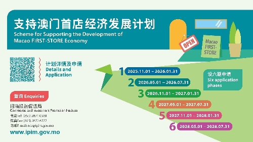 The Applications for the Second Phase of the “First-Store Economy Scheme” Will Commence on 1 May Promoting the Empowerment of the Debut Economy to Drive Macao’s Diversified Development