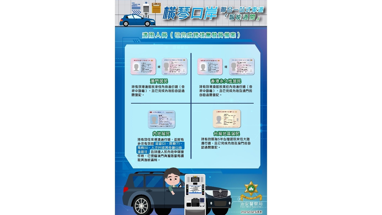 横琴口岸联合一站式车道升级应用「智能通关」