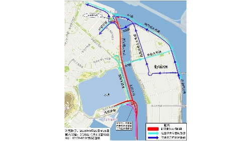 A3橋鋼箱樑頂推施工 友誼大橋及周邊道路9月20日凌晨零時起 分階段實施夜間臨時交管