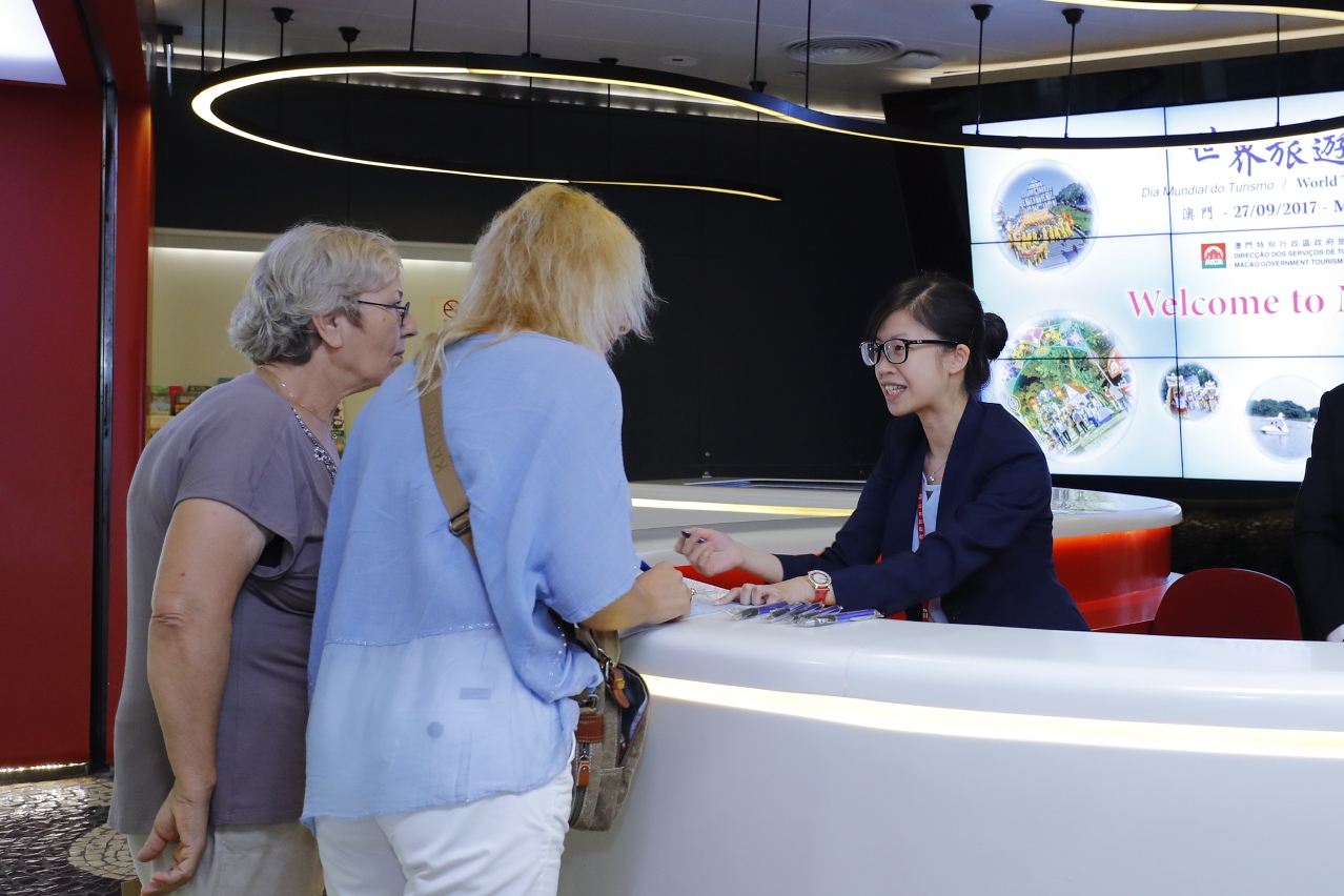 MGTO’s Tourist Information counters distribute souvenirs to visitors throughout the day