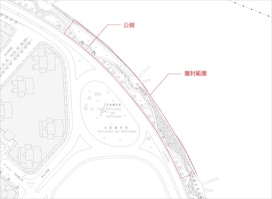 黑沙環海濱公園圍封範圍圖