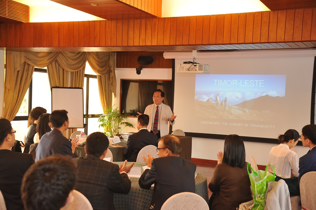 Participants having the lecture.