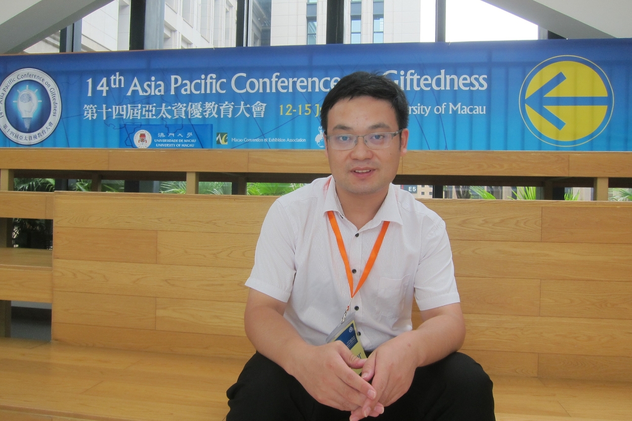 Dr. Andrew Jiang, representante da Associação de Convenções e Exposições de Macau e responsável pela organização e gestão da 14.ª APCG