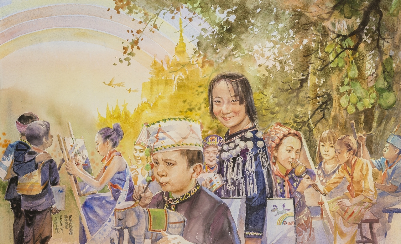 The happy children of the mountains