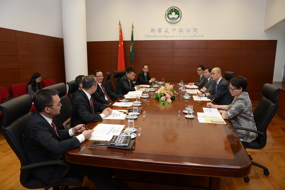 Visita de observação a Macau da Delegação do Tribunal Popular Intermédio da Cidade de Zhongshan