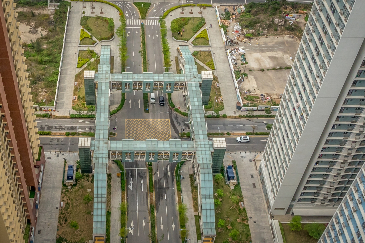 短片《石排灣都市化建設新貌》其中一個高空鏡頭