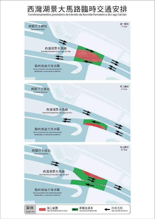 西灣湖景大馬路臨時交通安排圖