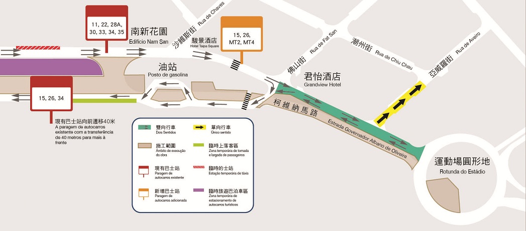 柯維納馬路輕軌工程及臨時交通安排圖