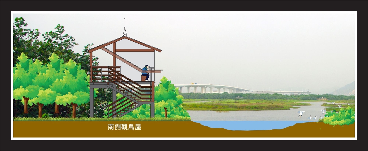 觀鳥屋採架空設計，參觀人士可近距離觀賞雀鳥。