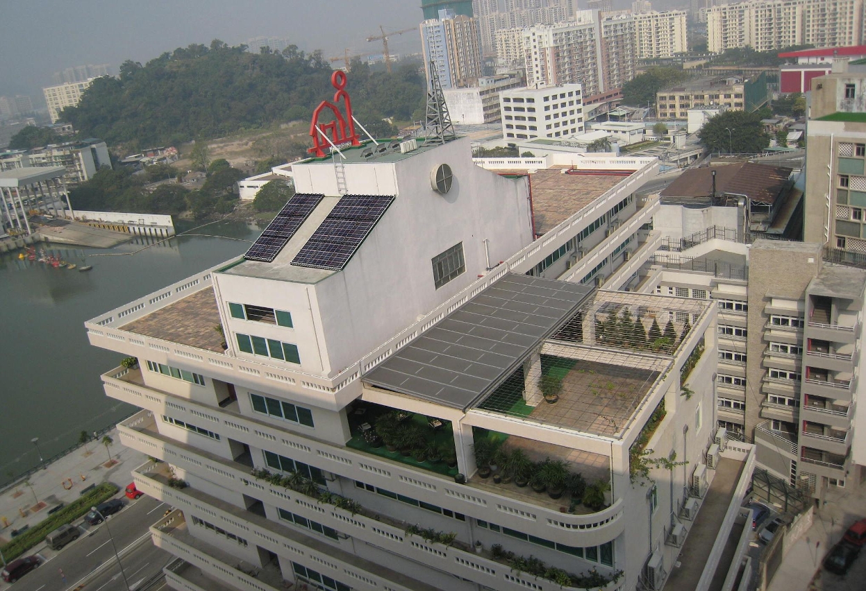 圖二、房屋局大樓太陽能光伏裝置效果圖