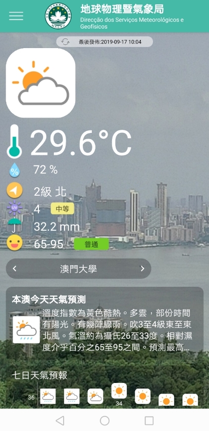 氣象局新手機應用程式試用版
