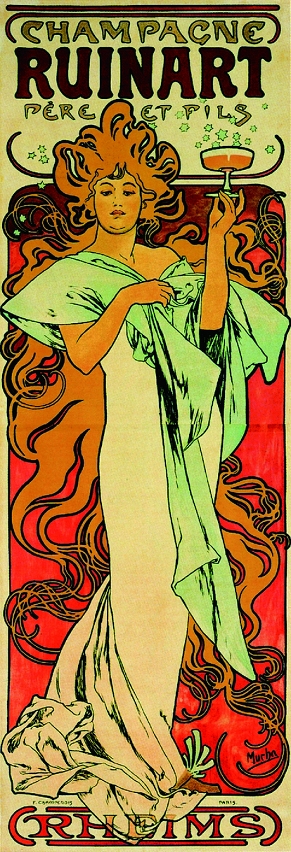Champanhe Ruinart Alphonse Mucha (República Checa) 1896