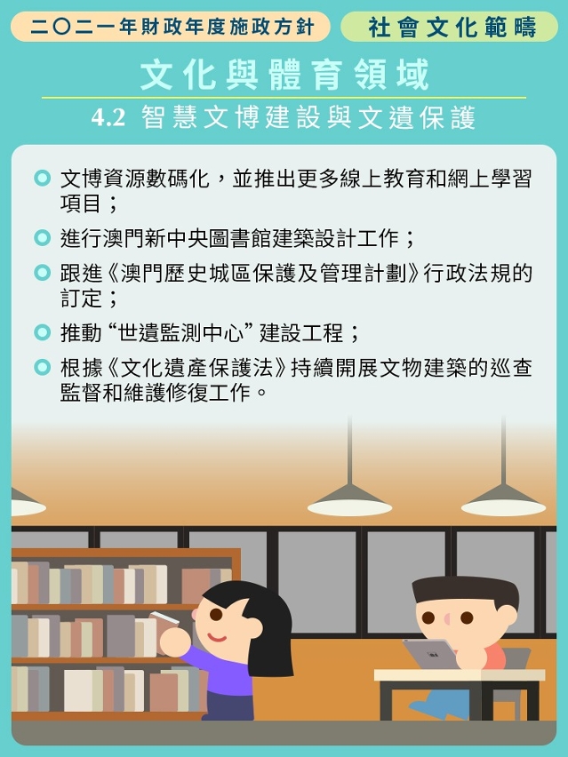 2021年財政年度社會文化範疇施政方針