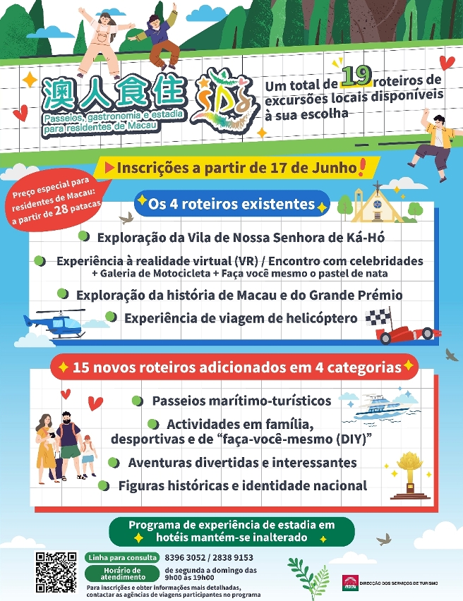 19 roteiros locais disponíveis para escolha na segunda fase