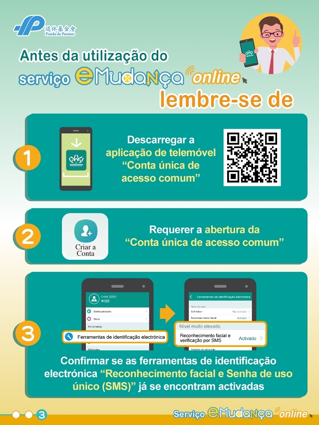 Regime de Previdência dos Trabalhadores dos Serviços Públicos -  Promoção, a título experimental, do serviço “eMudança” online