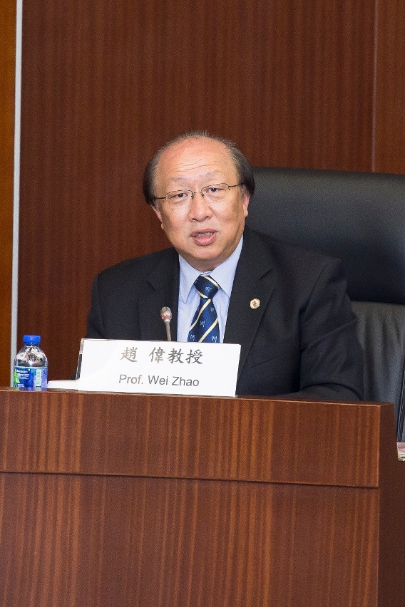 Rector Wei Zhao reports the latest developments of the university