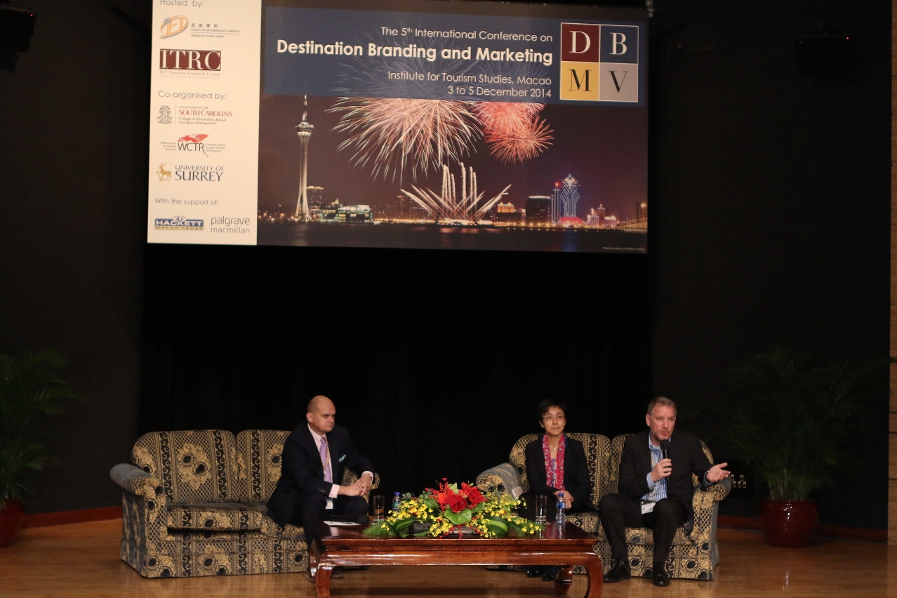 Keynote speakers sharing their insights  on Destination Branding and Marketing with conference delegates