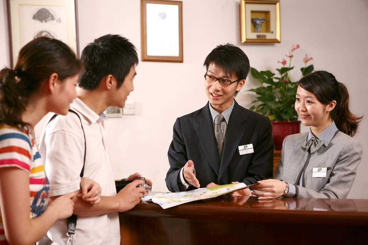 The student trainees of Pousada provide excellent service to guests.