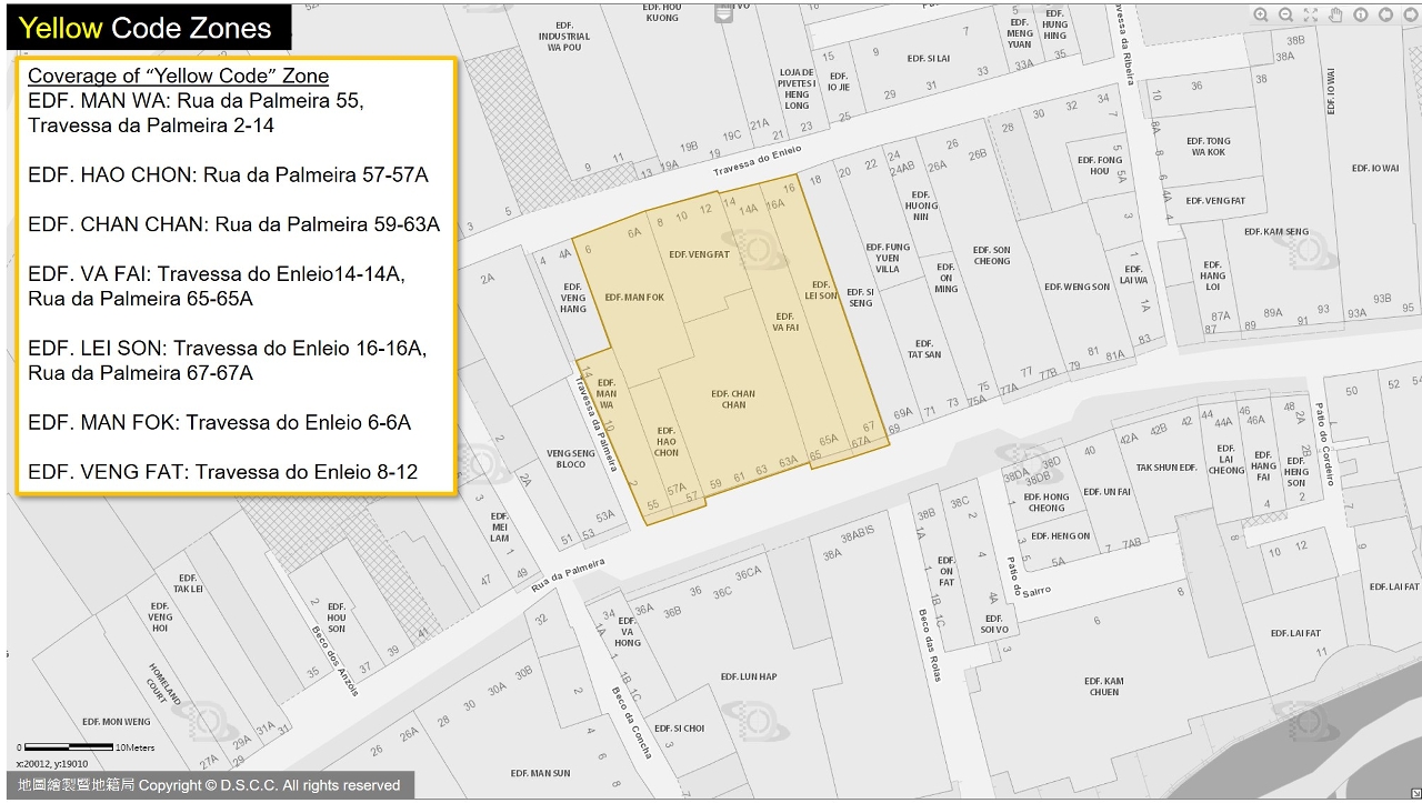 Yellow Code Zone concerning the 69th case