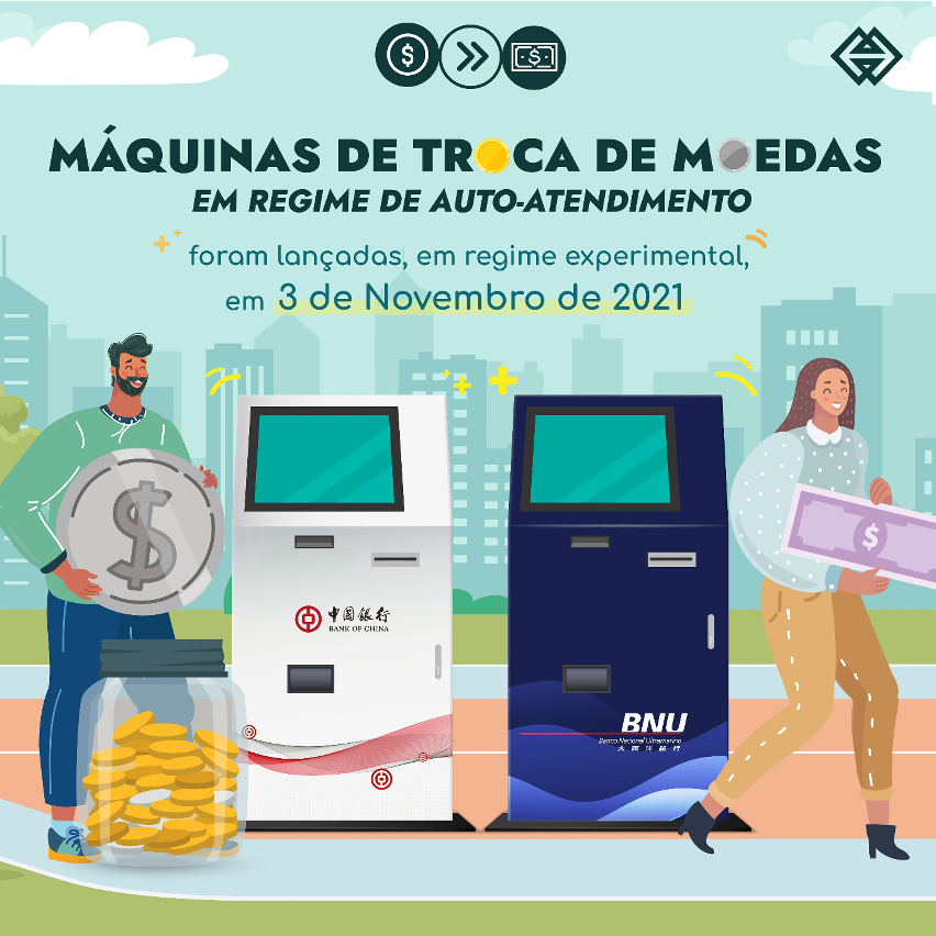 Infográfico: Os bancos emissores lançam em funcionamento os serviços das “máquinas de troca de moedas em regime de auto-atendimento”