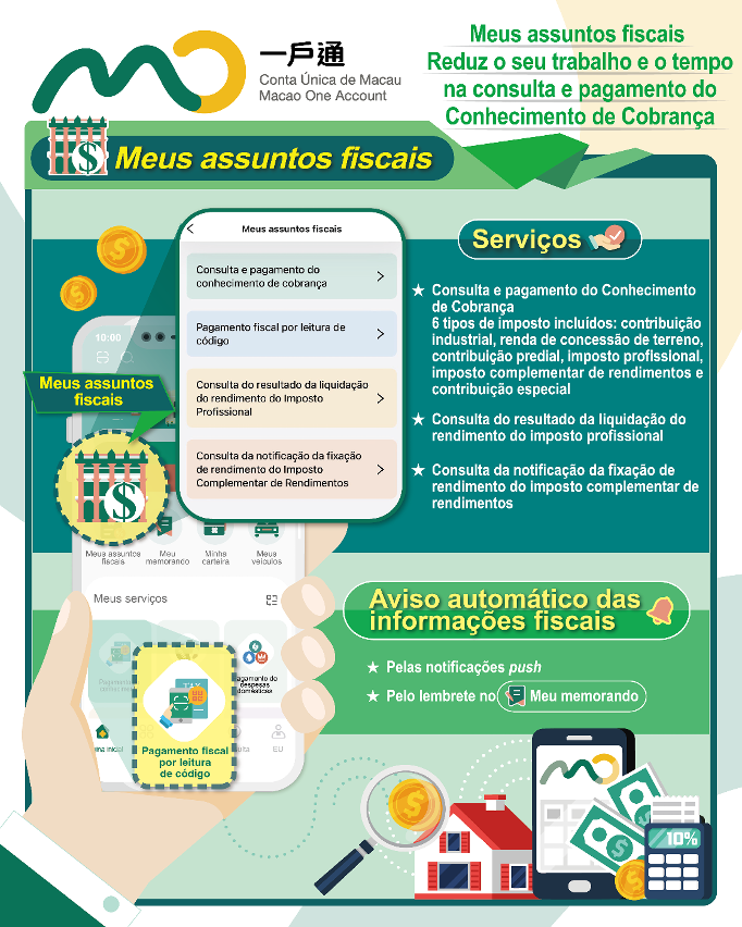 【Meus assuntos fiscais】 Reduz o seu trabalho e o tempo na consulta e pagamento do conhecimento de cobrança