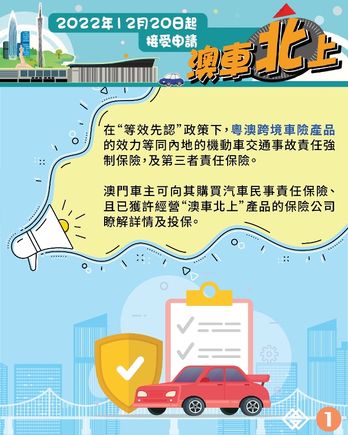 澳門保險公司推出粵澳跨境車險產品
