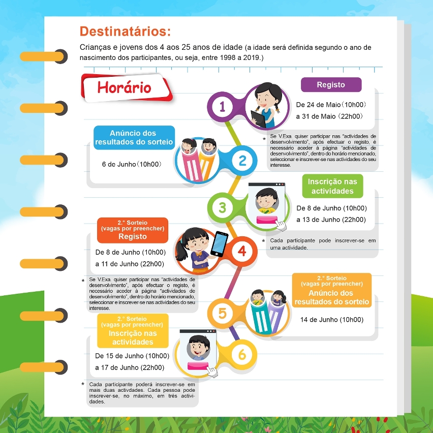 As inscrições para as "Actividades de Férias 2023" iníciam-se no dia 8 de Junho
