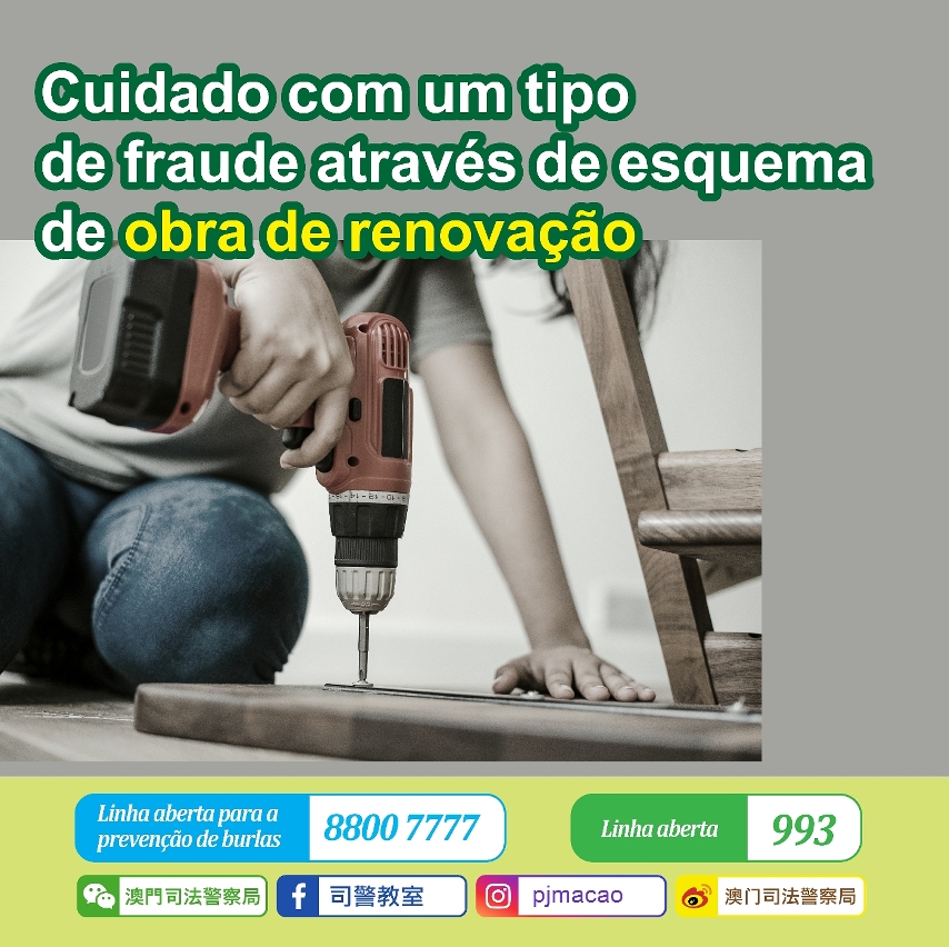 Cuidado com um tipo de fraude através de esquema de obra de renovação